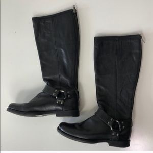ISO Black FRYE Phillip Harness Boots